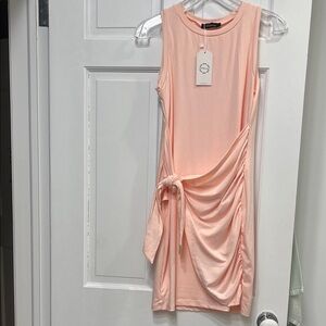 NWT Lillasory wrap Peach Dress